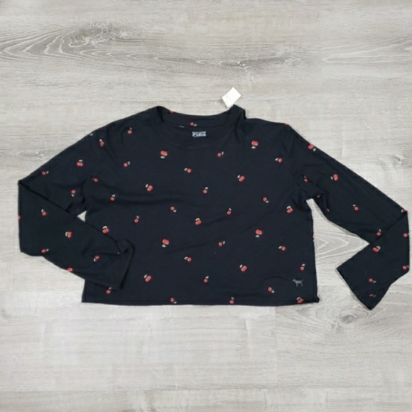 Victoria's Secret PINK Cropped Top NWT Cherries - Picture 2 of 2